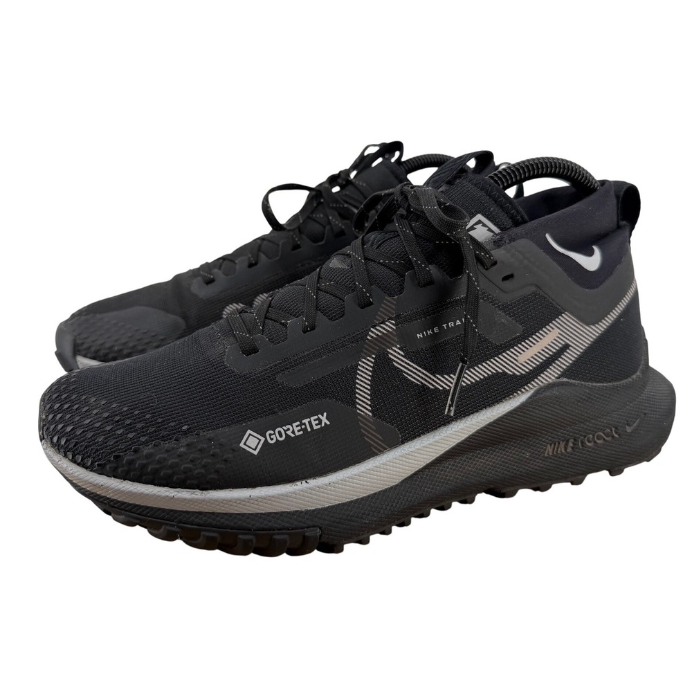 Nike Pegasus Trail 4 GORE-TEX Black Grey Waterproof Running Shoes US 9 - Picture 1 of 13